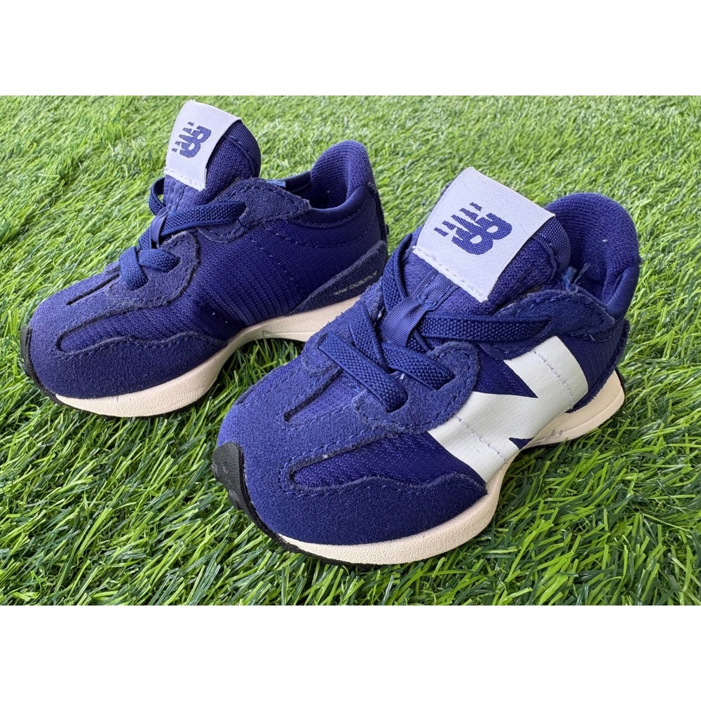New Balance 327 Blue White Kids Sneakers IH327GA Size 4 US